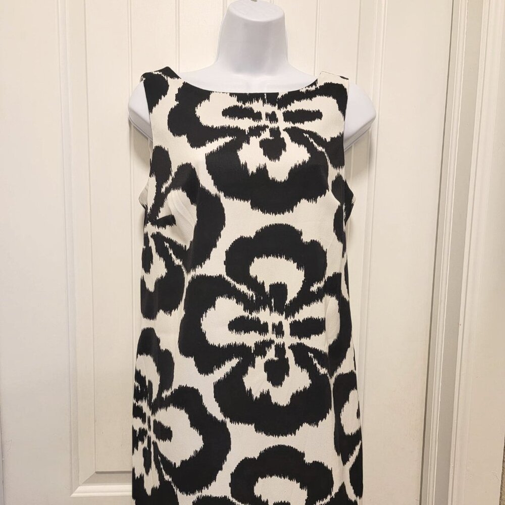 ALYX Black White Tropical Floral Sheath Dress Size 10